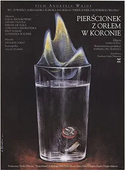 Pierścionek z orłem w koronie