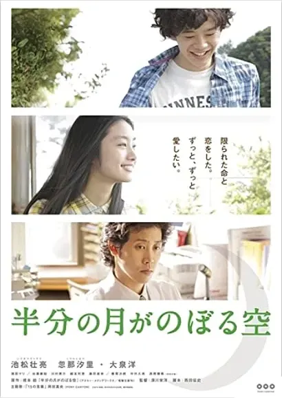 Hanbun no tsuki ga noboru sora