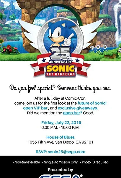 Sonic 25th Anniversary Party
