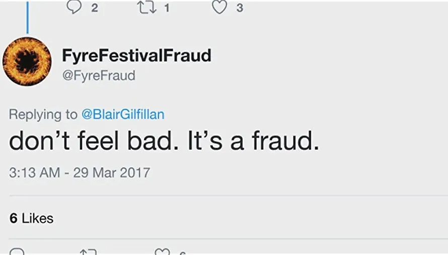 Fyre Fraud online